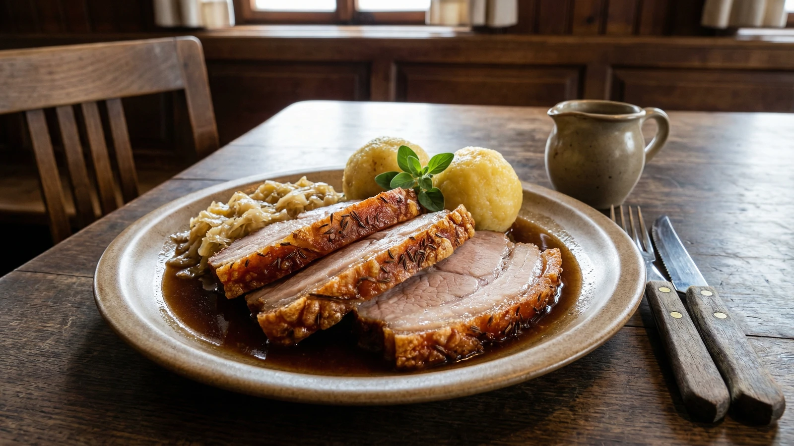 Schweinsbraten mit Kruste