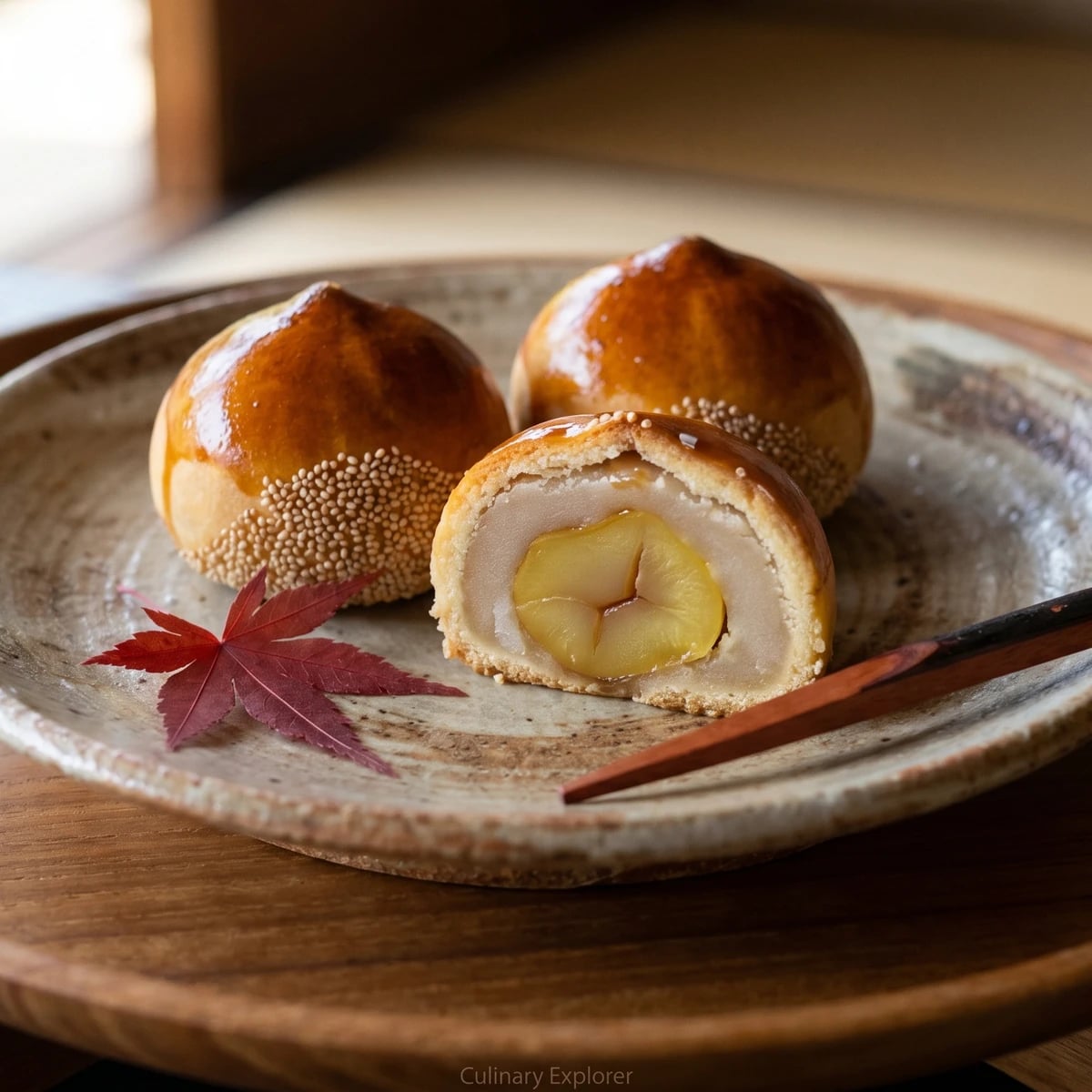 Baked Chestnut Manjū (栗饅頭, Kuri Manjū)