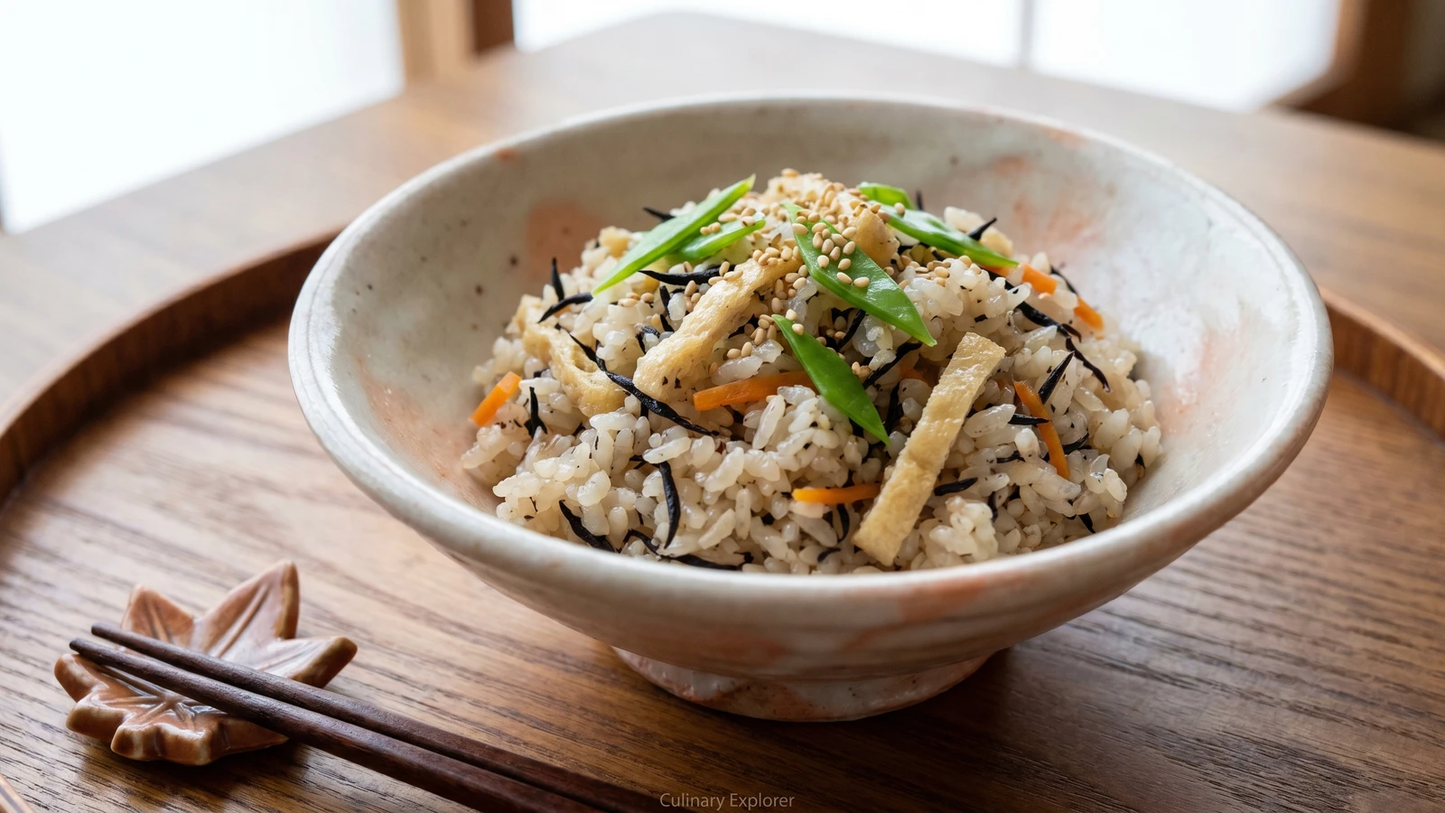 Hijiki Seaweed Rice (ひじきの炊き込みご飯, Hijiki no Takikomi Gohan)