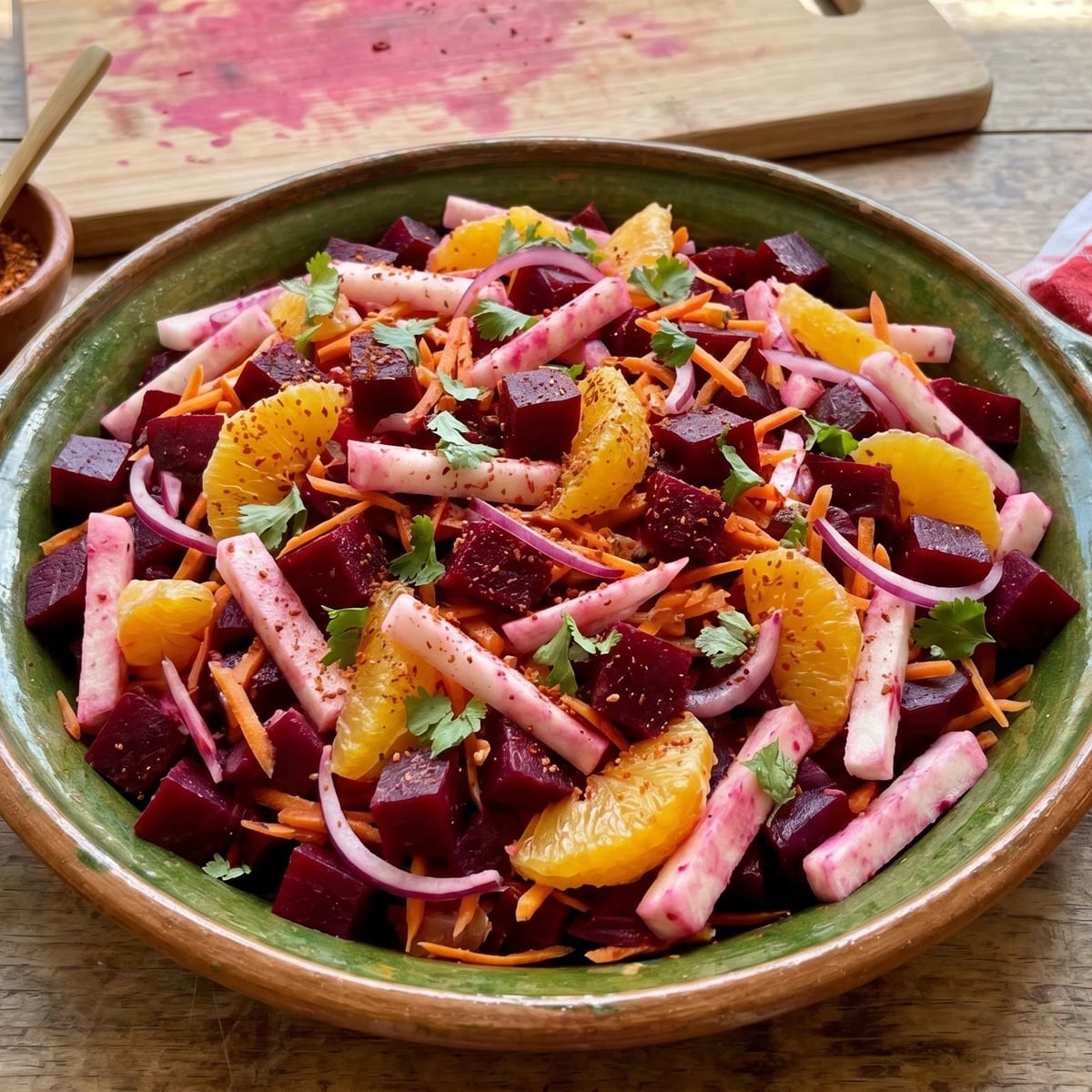 Ensalada de Betabel, Jicama y Naranja