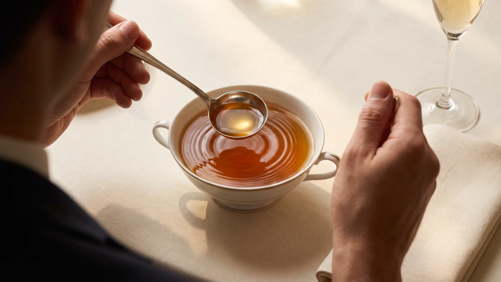 Consommé à l’Essence de Cailles