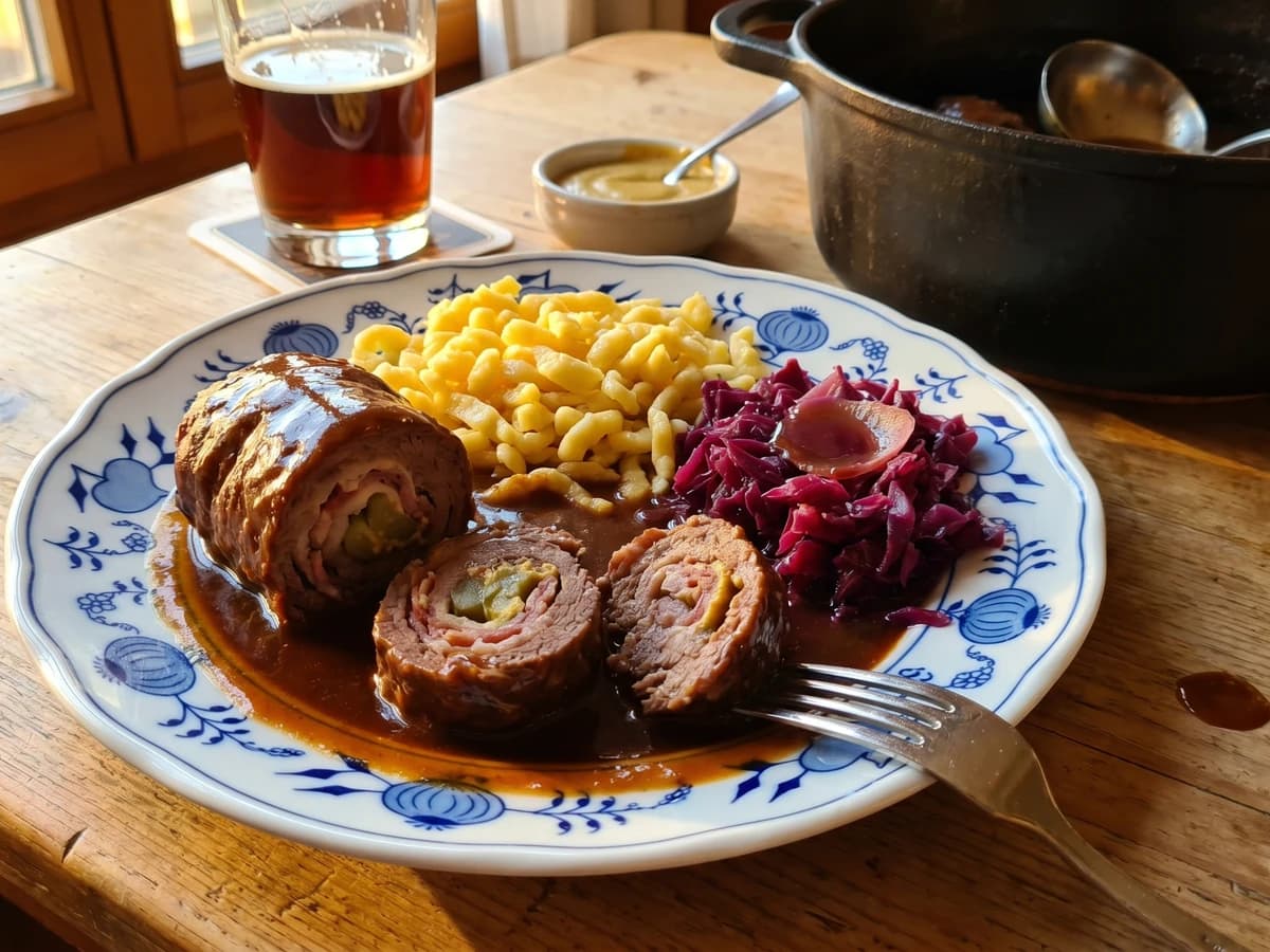 Bayerische Rinderrouladen mit Biersoße - Chef Klaus