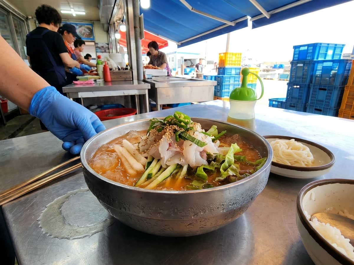 Mulhoe (Cold Raw Fish Soup) - Chef Jeong-sun