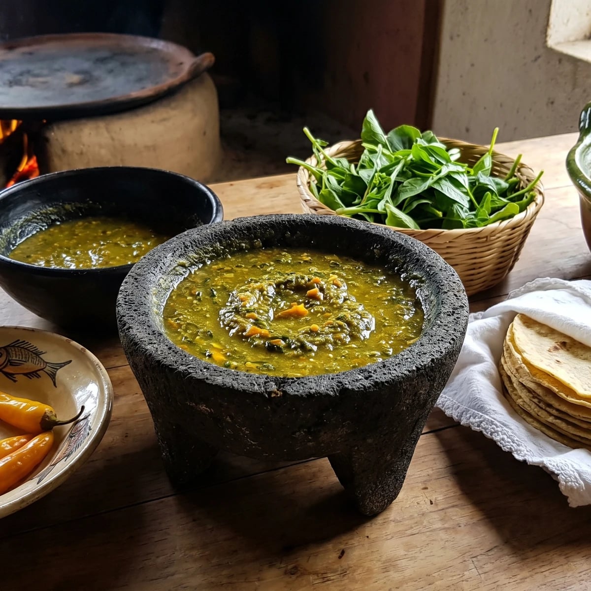 Salsa Atápakua de Quelites
