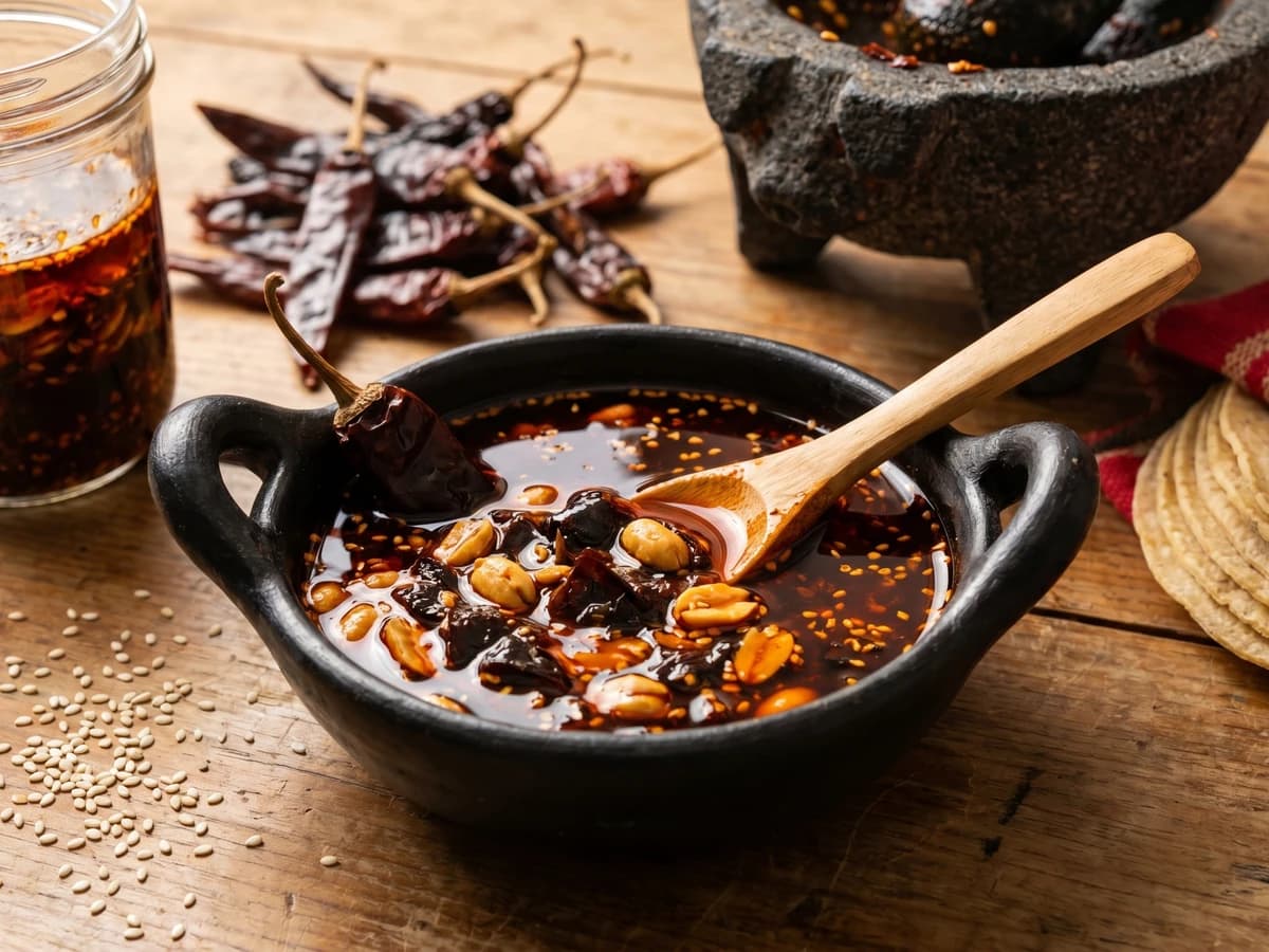 Salsa Macha Oaxaqueña con Chile Cascabel - Chef Lupita