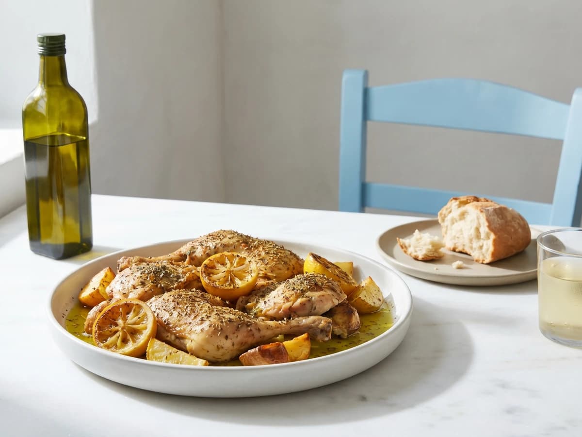 Peloponnesian Kotopoulo Riganato (Κοτόπουλο Ριγανάτο) - Chef Dimitra