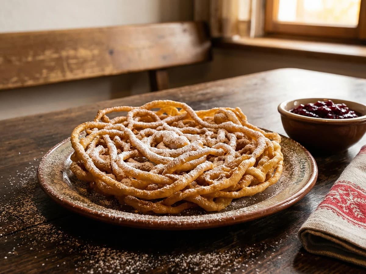 Strauben (Tyrolean Funnel Cake) - Chef Elsa