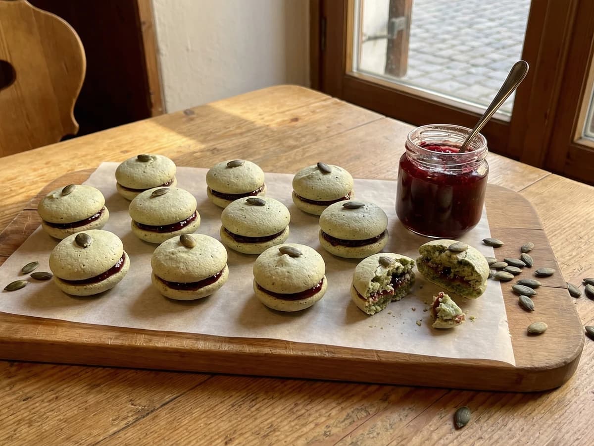 Kürbiskernbusserl (Pumpkin Seed Kisses) - Chef Elsa