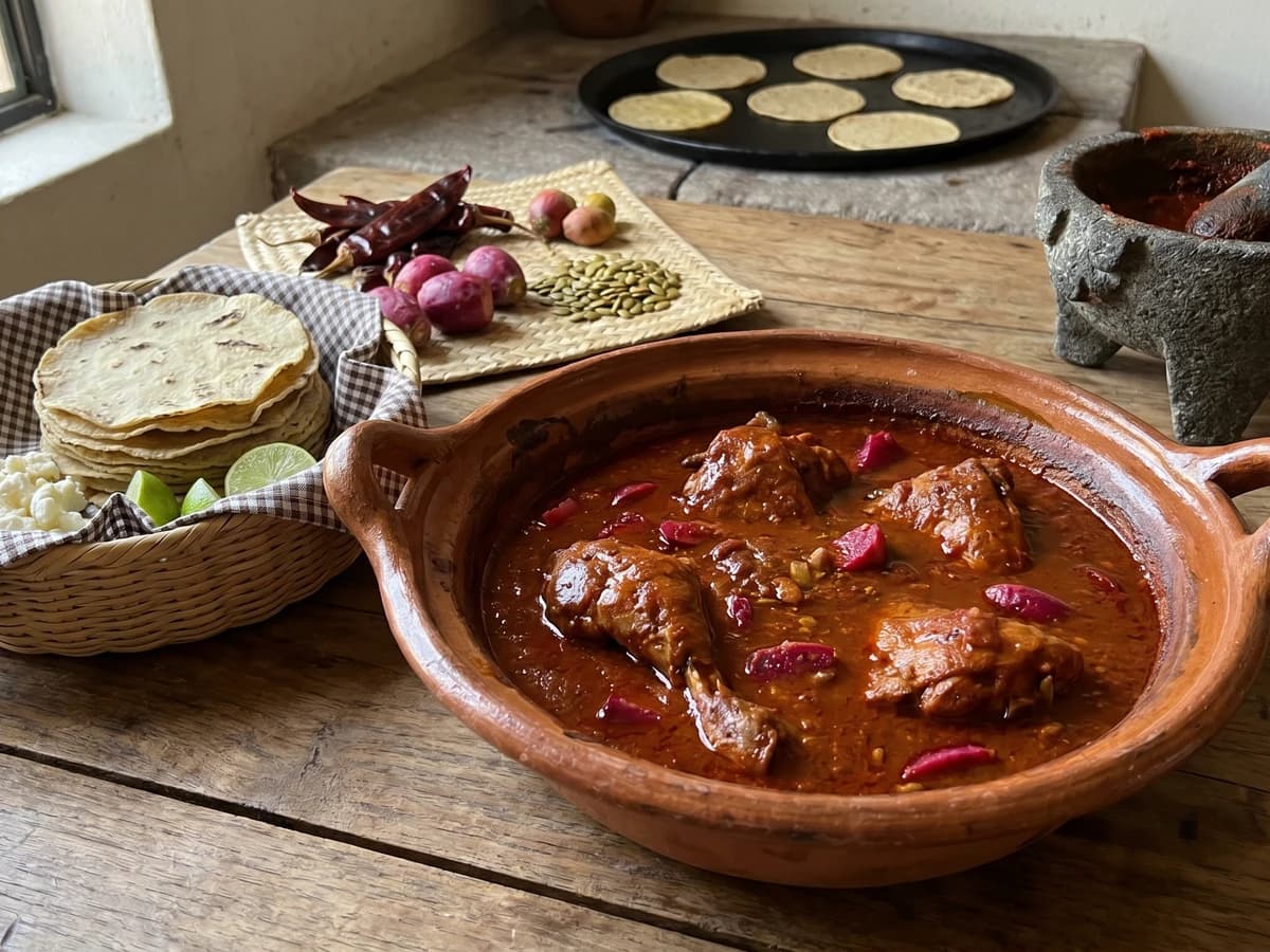 Querétaro Otomí Rabbit Mole (Mole de Conejo Otomí) - Chef Lupita