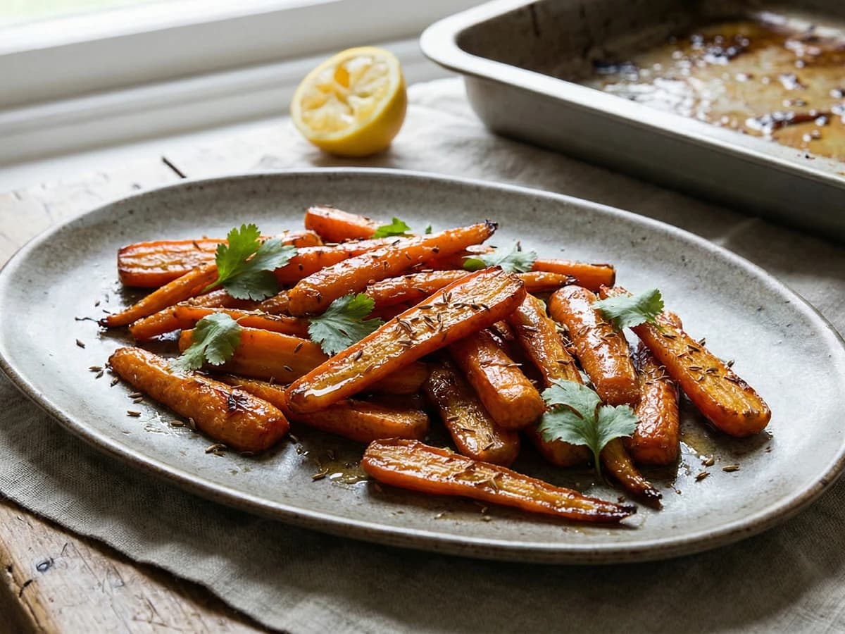 Roasted Carrots with Cumin and Honey - Chef Thomas