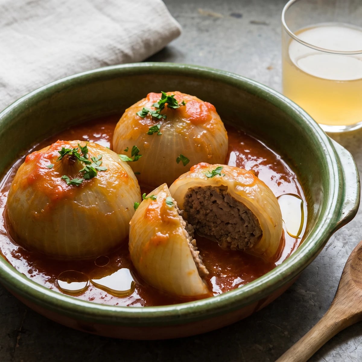Cebollas Rellenas de Carne Asturianas
