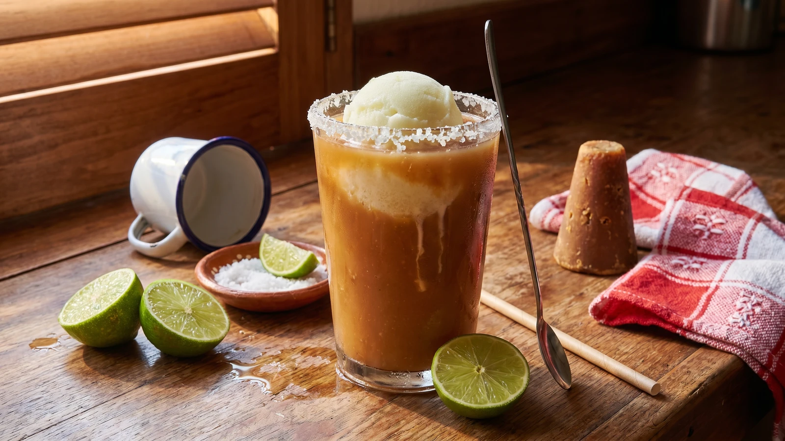 Tejuino con Nieve de Limón Sinaloense