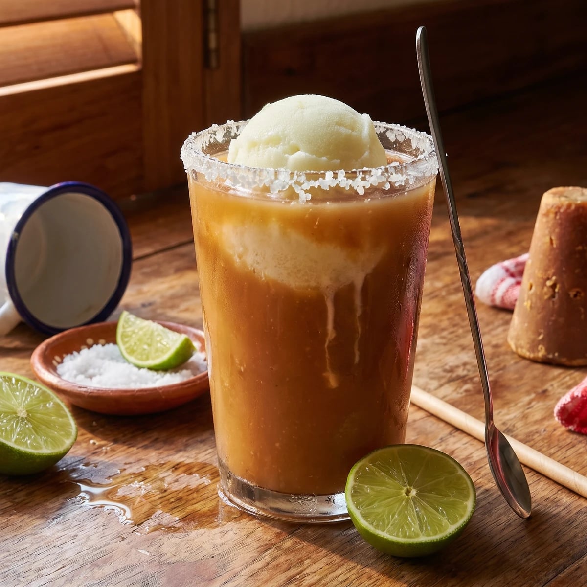 Tejuino con Nieve de Limón Sinaloense