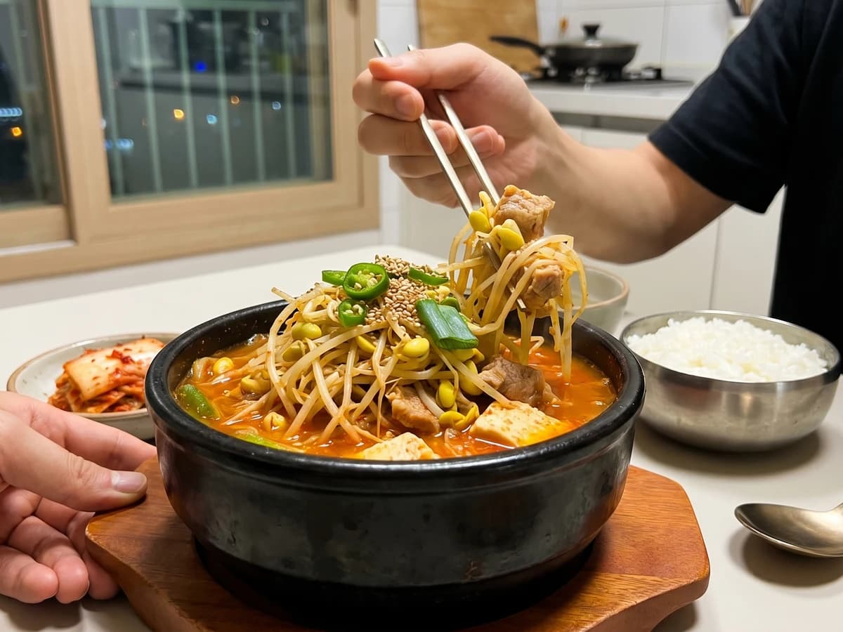 Kongnamul-jjigae (Soybean Sprout Stew) - Chef Jeong-sun