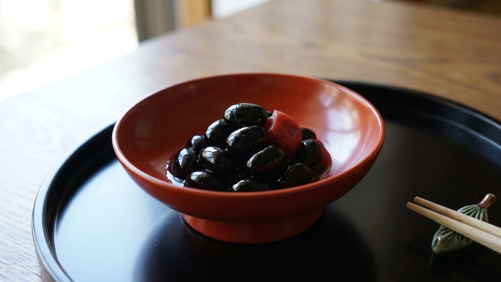 Simmered Black Soybeans (黒豆の煮豆, Kuromame no Nimame)