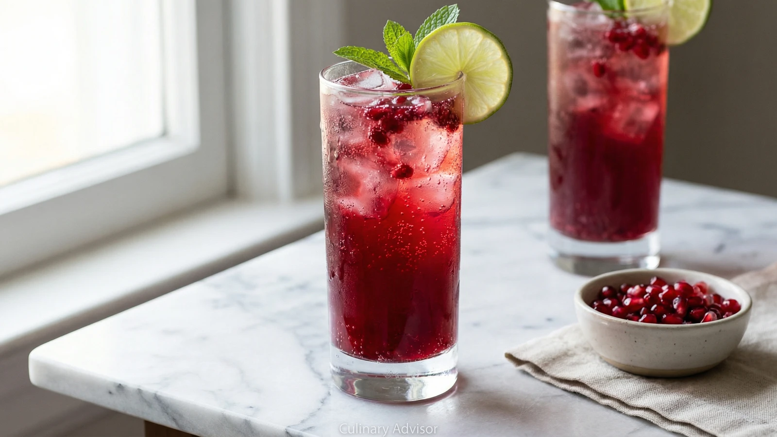 Pomegranate Ginger Fizz