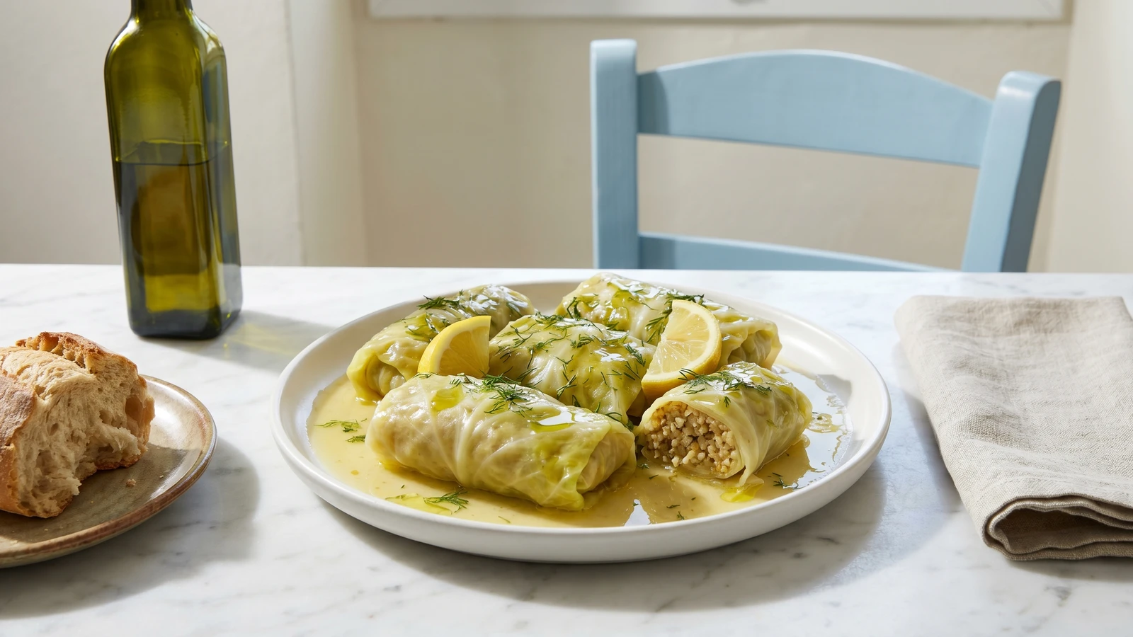 Pontic Lahanodolmades me Pligouri (Λαχανοντολμάδες με Πλιγούρι)