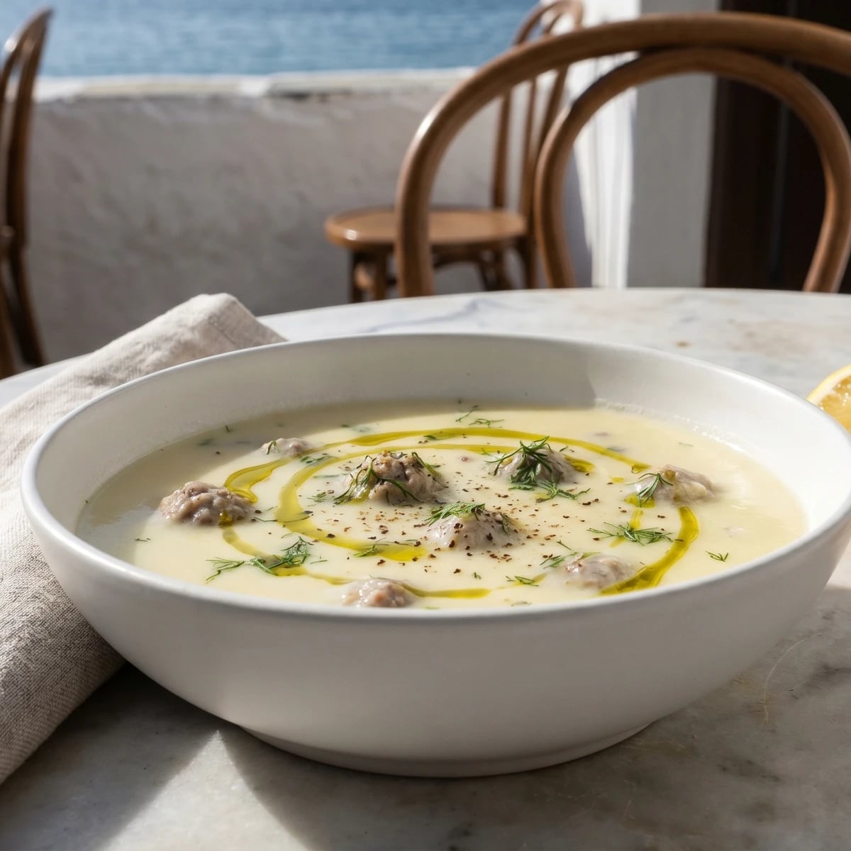 Macedonian Youvarlakia Avgolemono (Γιουβαρλάκια Αυγολέμονο)