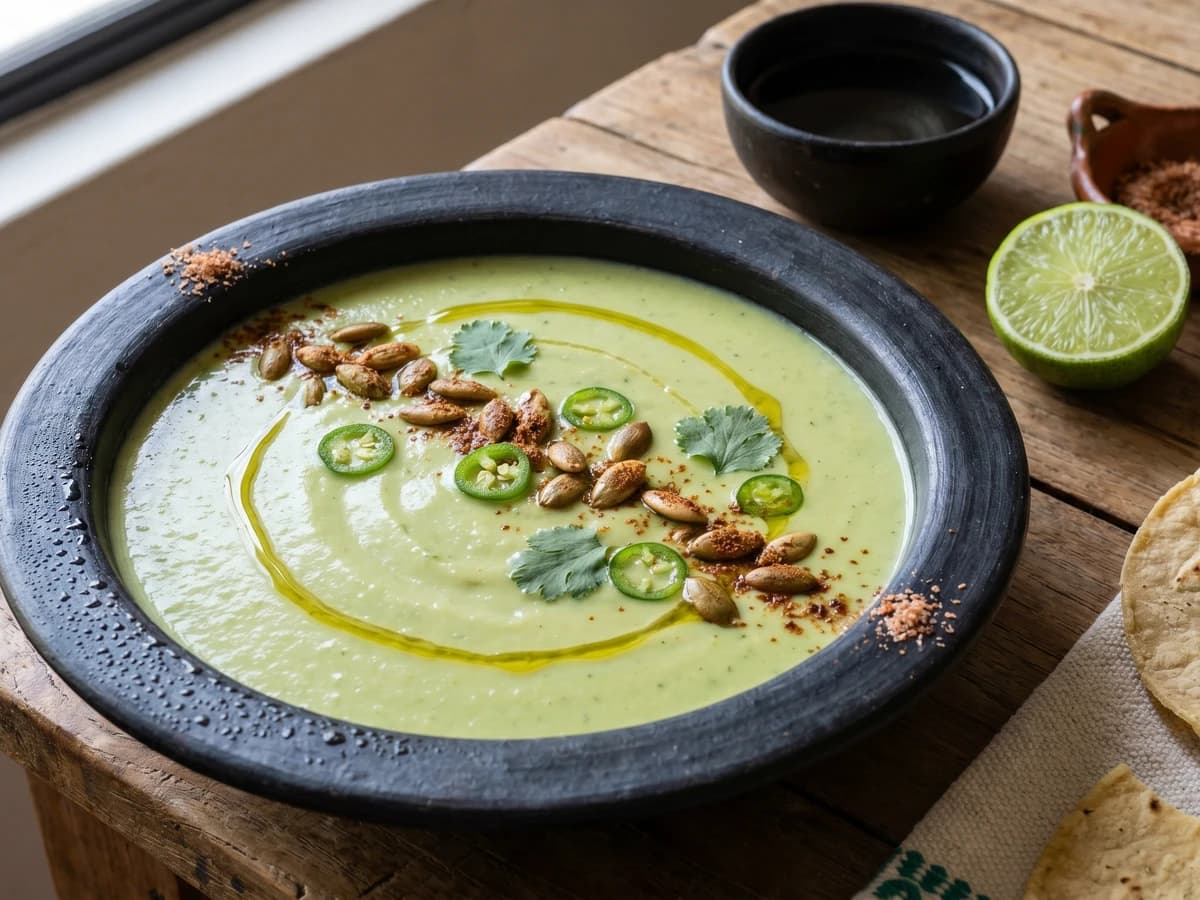 Sopa Fría de Aguacate con Sal de Gusano - Chef Lupita