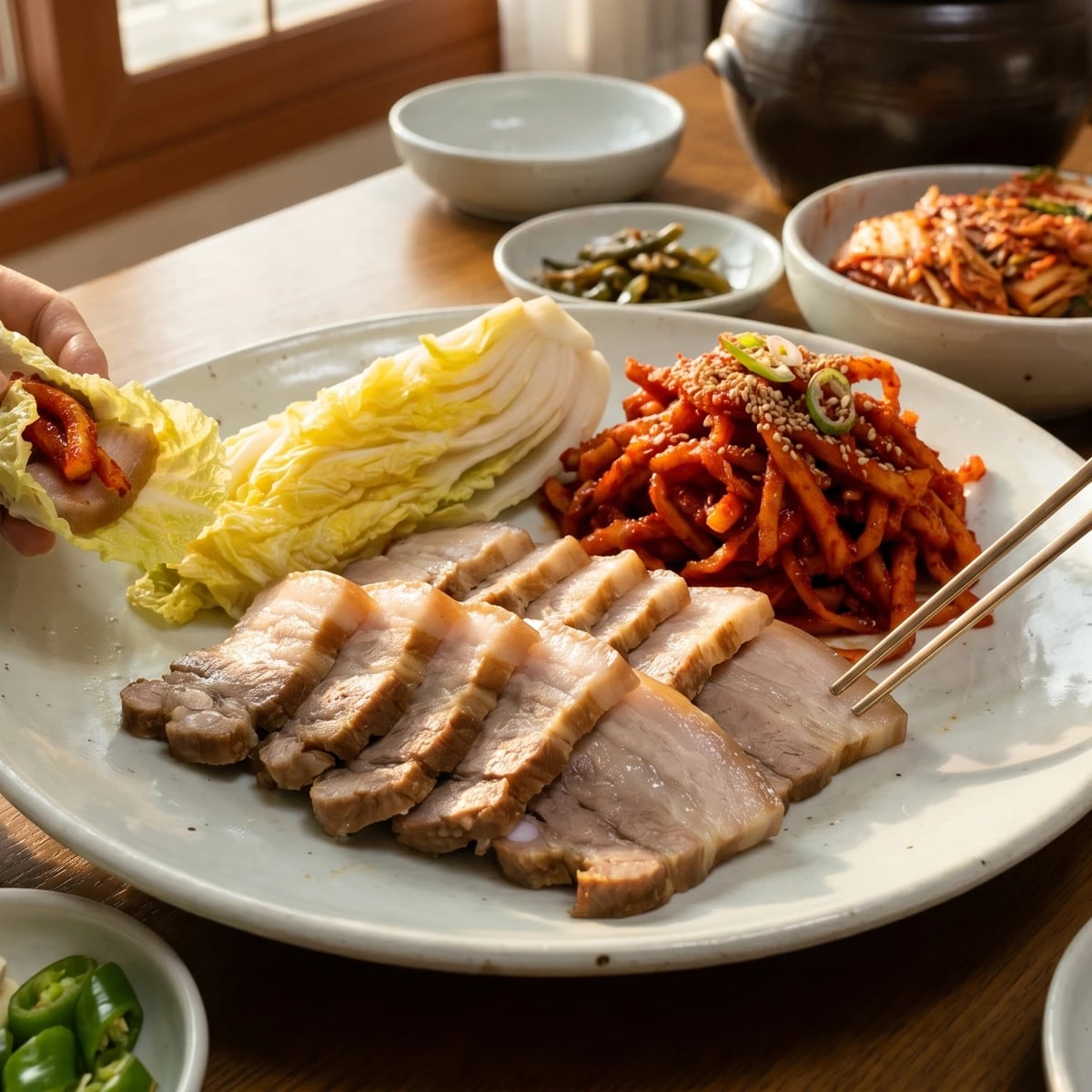 Bossam (Boiled Pork Wraps)