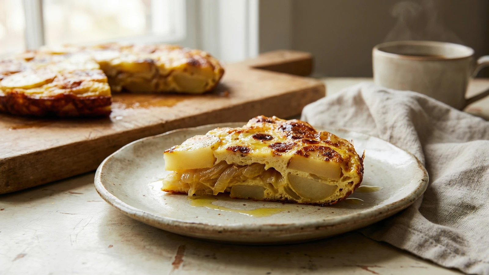 Frittata con Patate e Cipolle