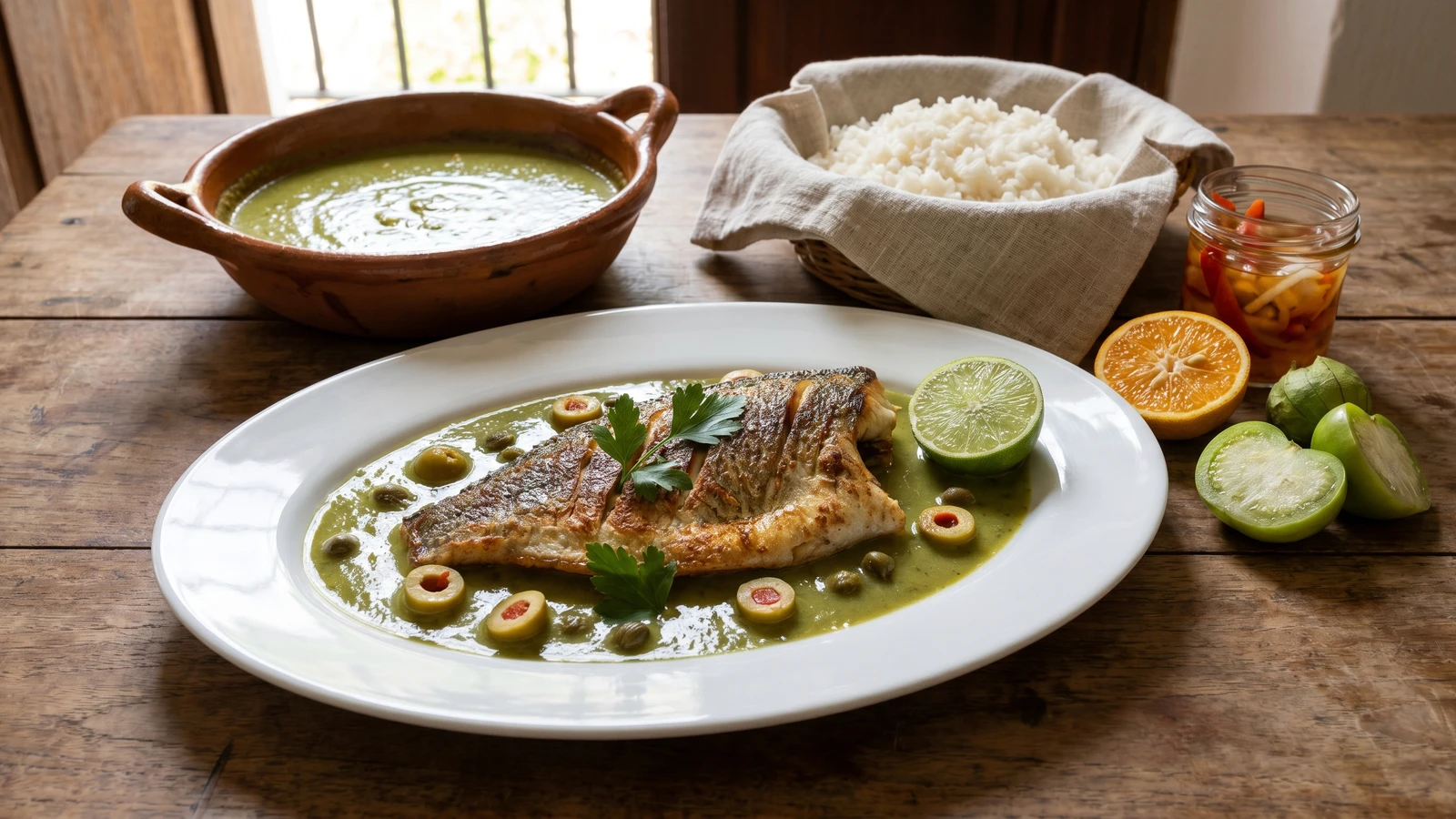 Pámpano en Salsa Verde a la Campechana