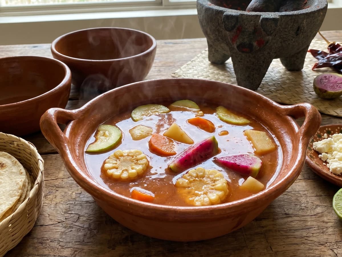 Manuel Doblado Xoconostle Broth (Caldo de Zorra) - Chef Lupita