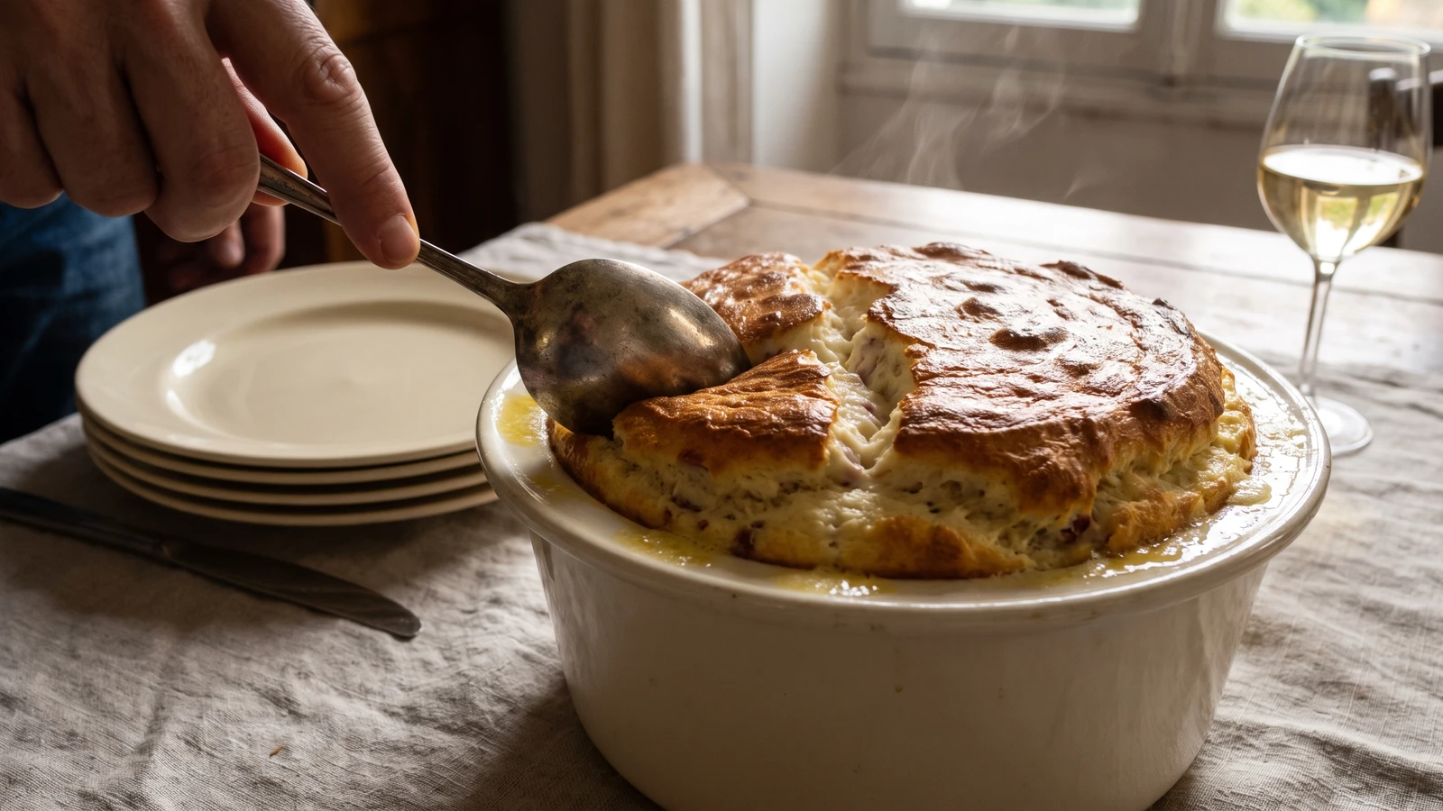 The Preparation of the Soufflé with Raw Ham