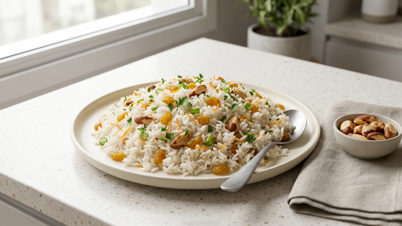 Arroz de Natal com Passas e Nozes