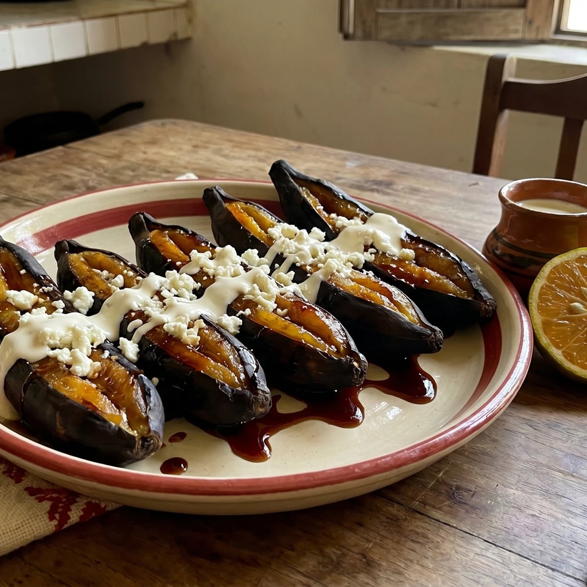 Plátanos al Horno con Naranja Agria
