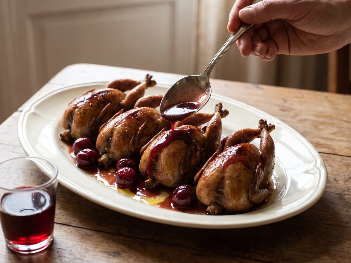 Cailles aux Cerises - Chef Juliette