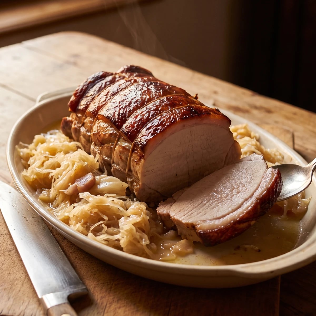 Fresh Neck of Pork à la Choucroûte