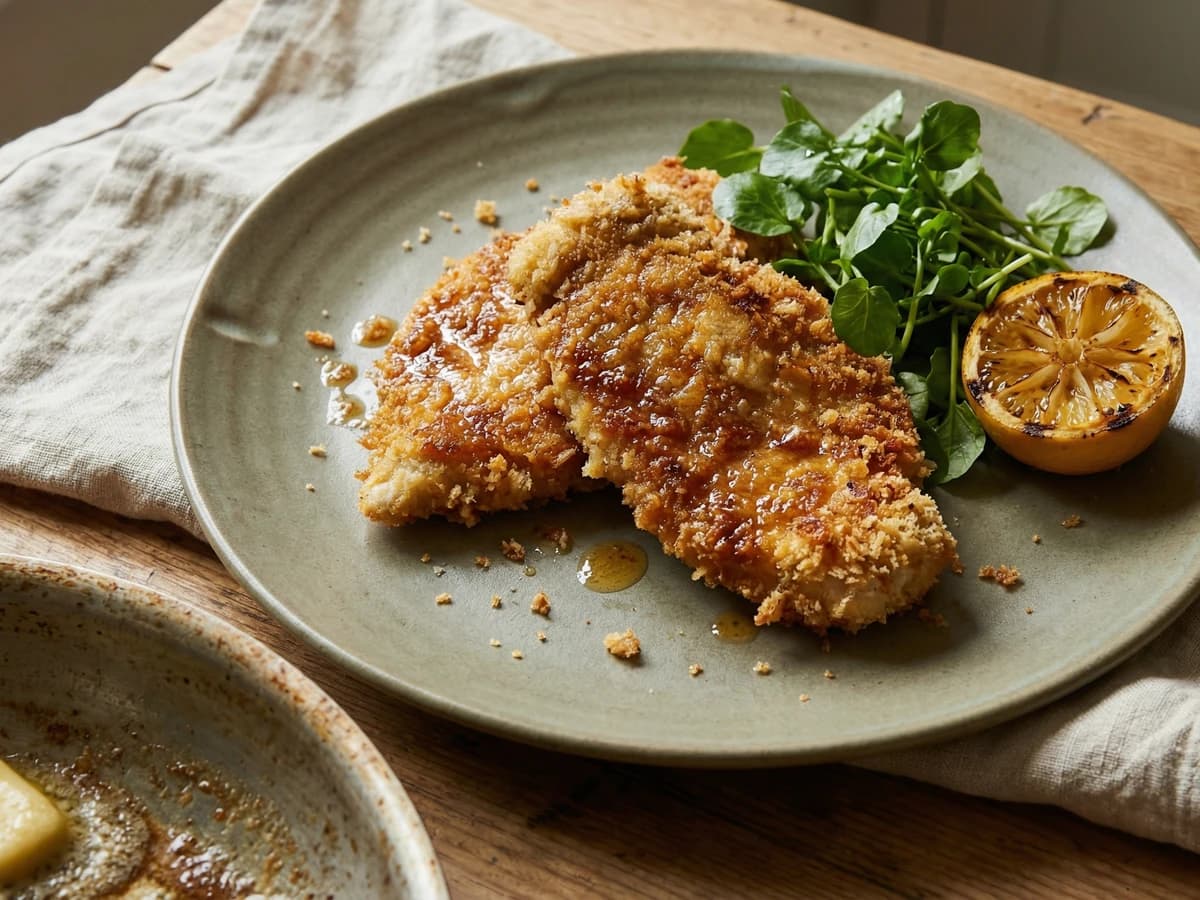Chicken Escalopes in Breadcrumbs - Chef Thomas