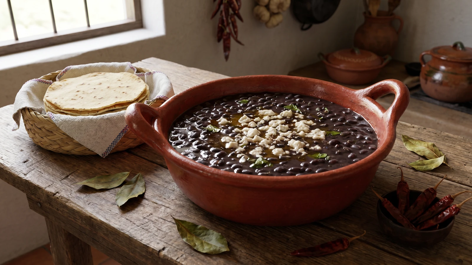 Frijoles Costeños con Epazote