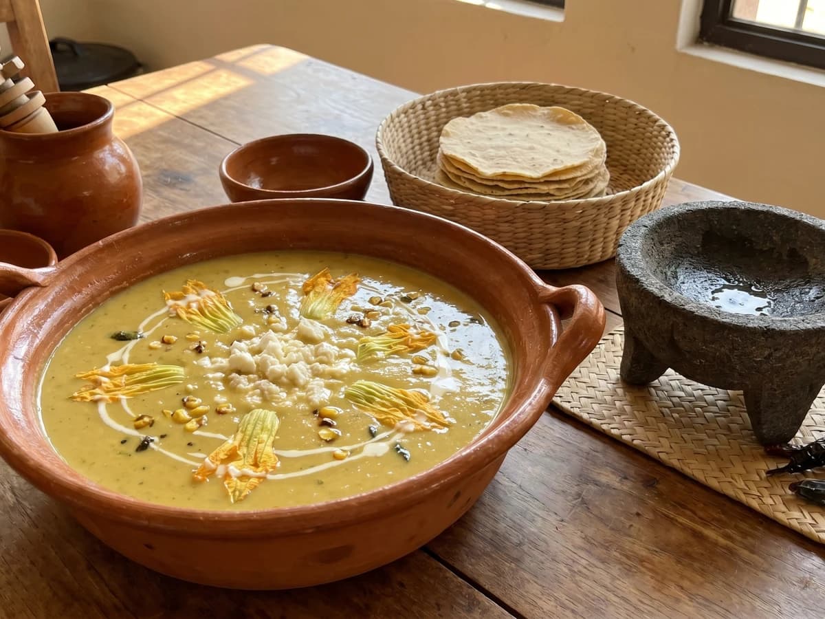 Bajio Cream of Squash Blossom (Crema de Flor de Calabaza) - Chef Lupita