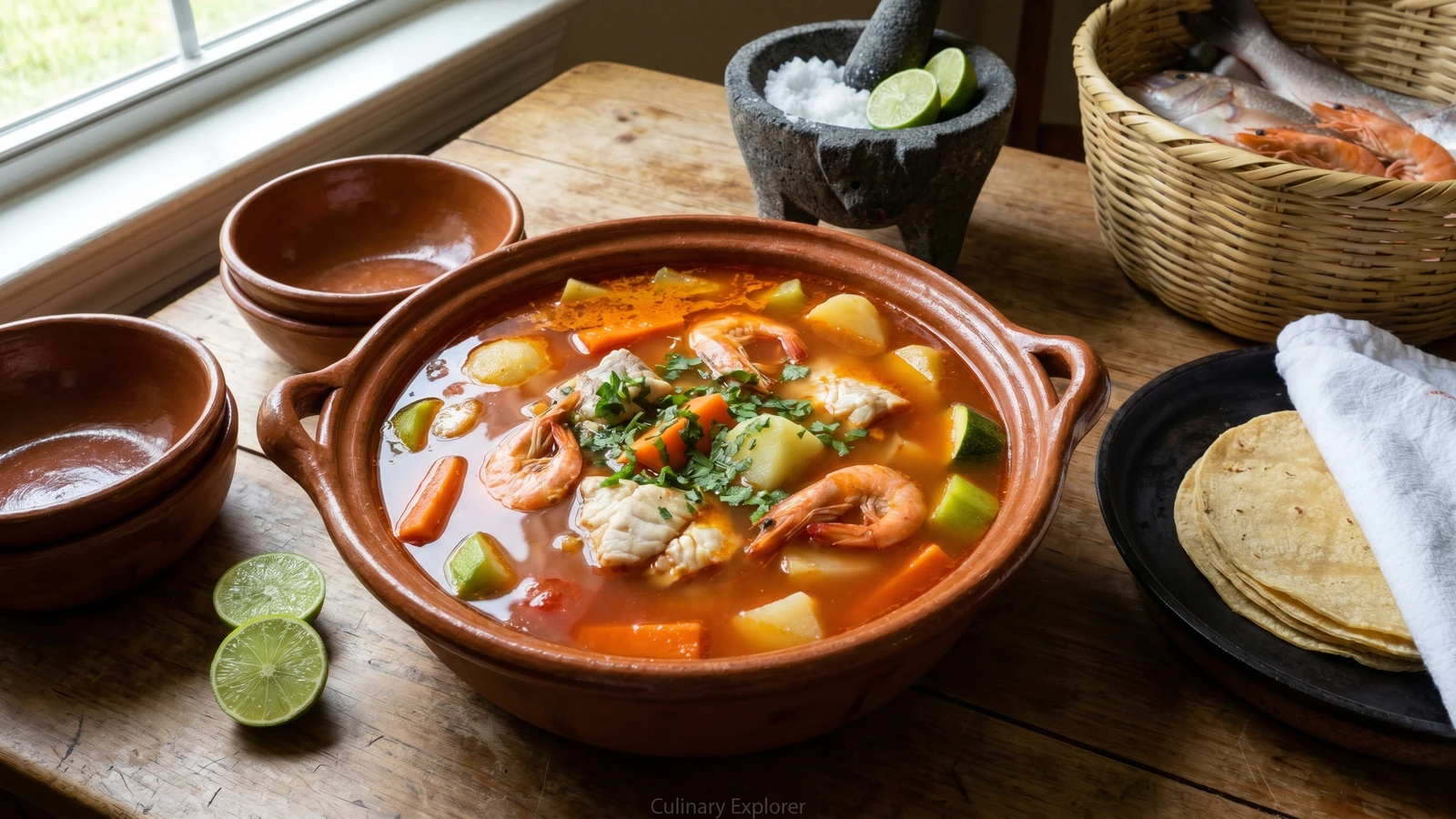 Veracruz Fish and Shrimp Caldo