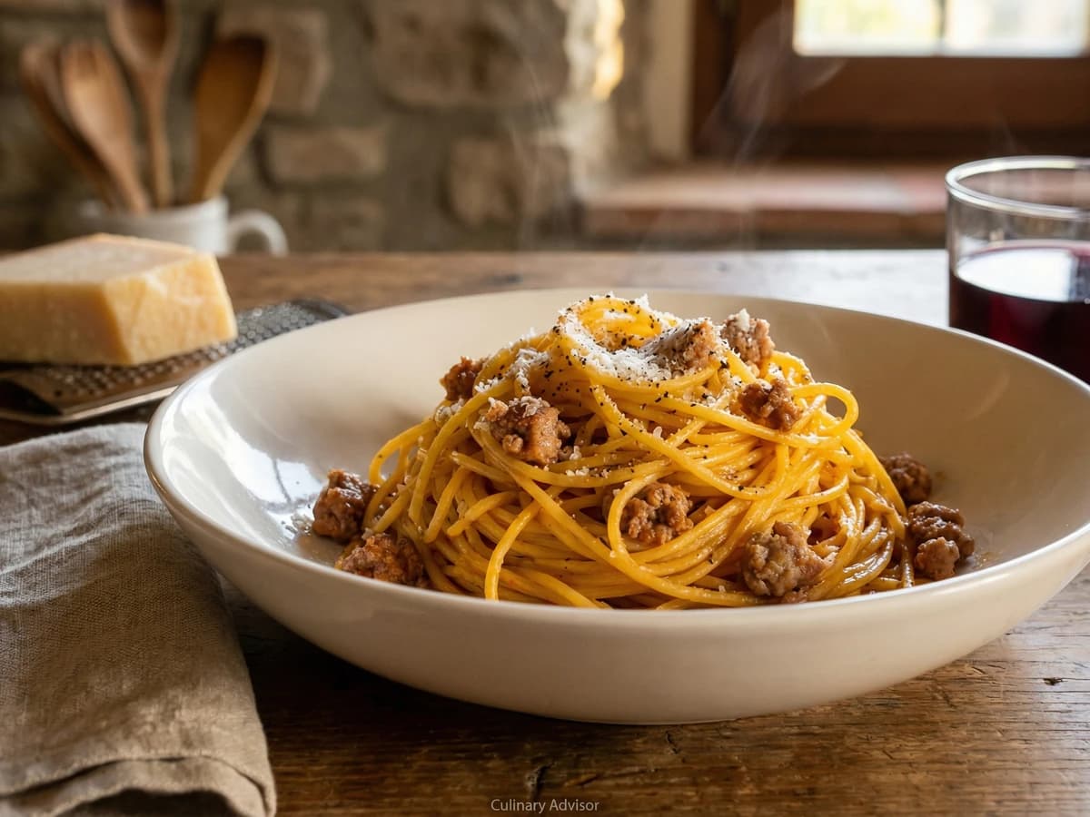 Tajarin al Ragù di Salsiccia - Chef Graziella