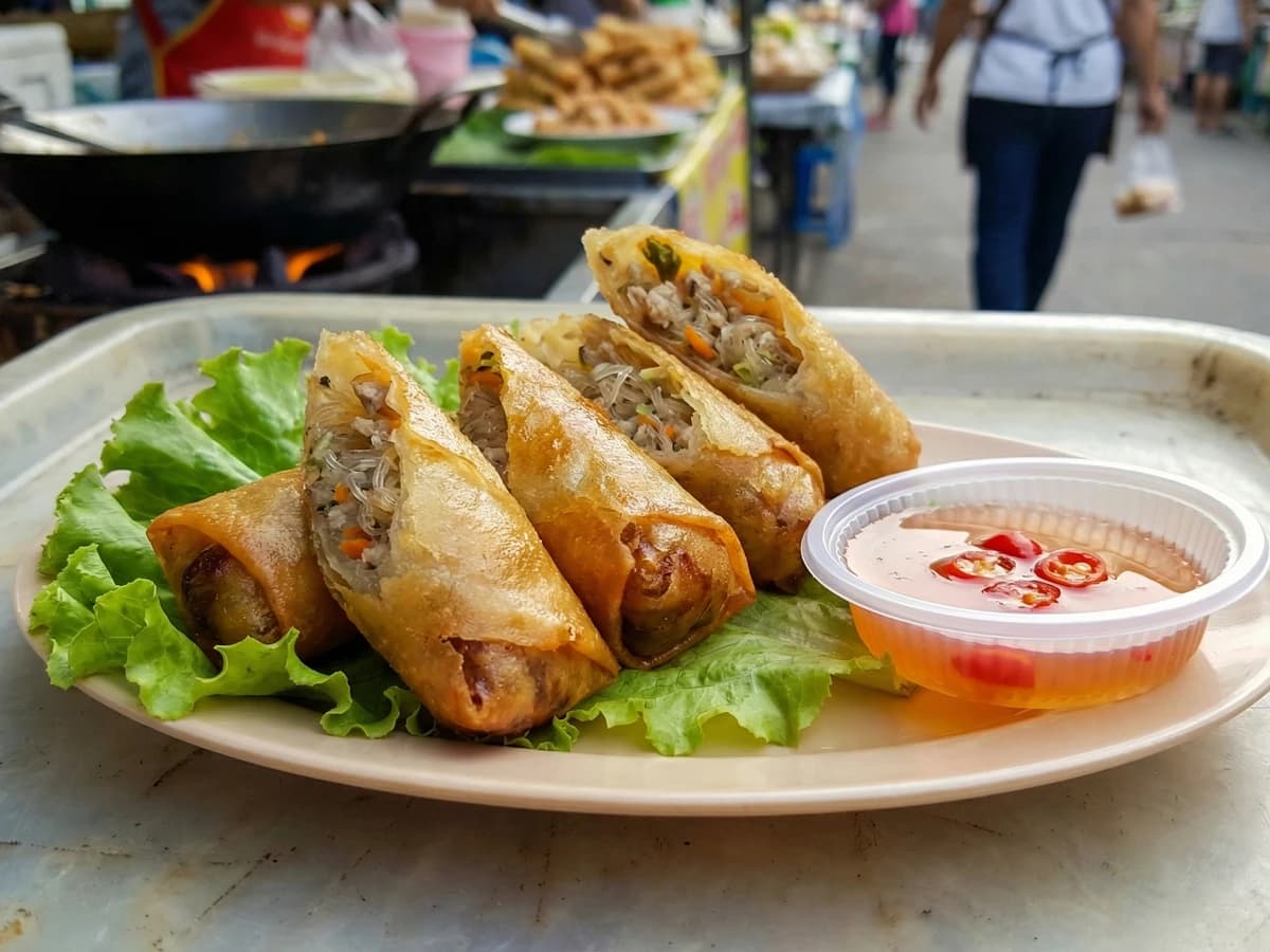 Thai Fried Spring Rolls (Po Pia Tod) - Chef Fai