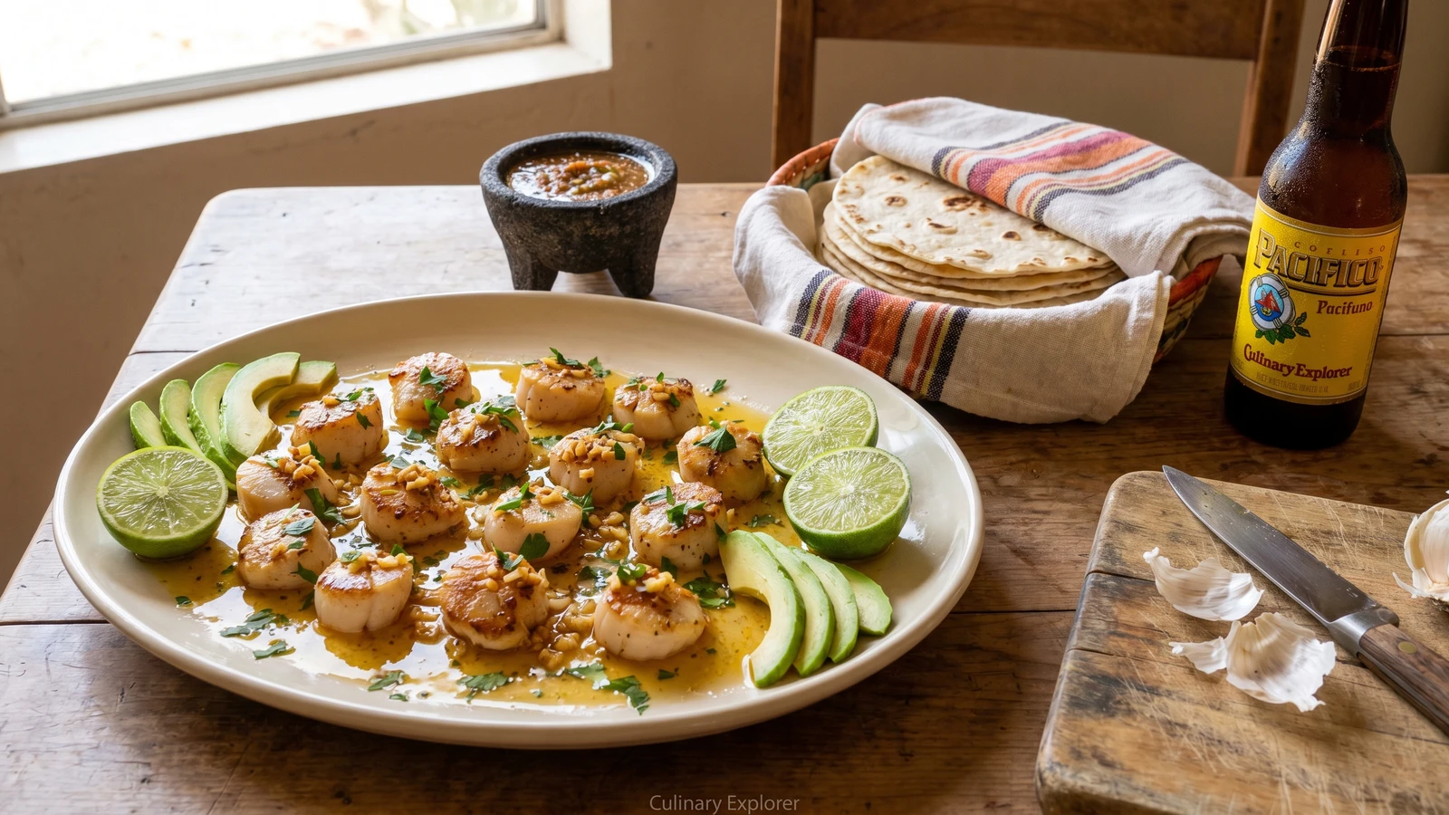 Callo de Hacha al Mojo de Ajo