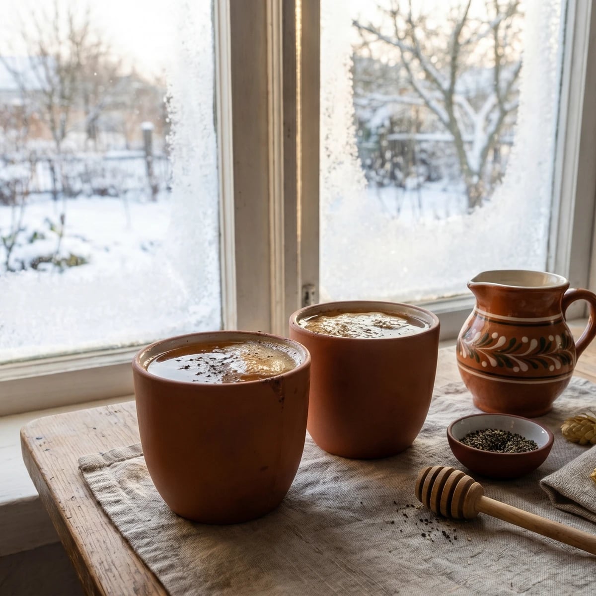 Perevar (перевар, honey-pepper hot drink)