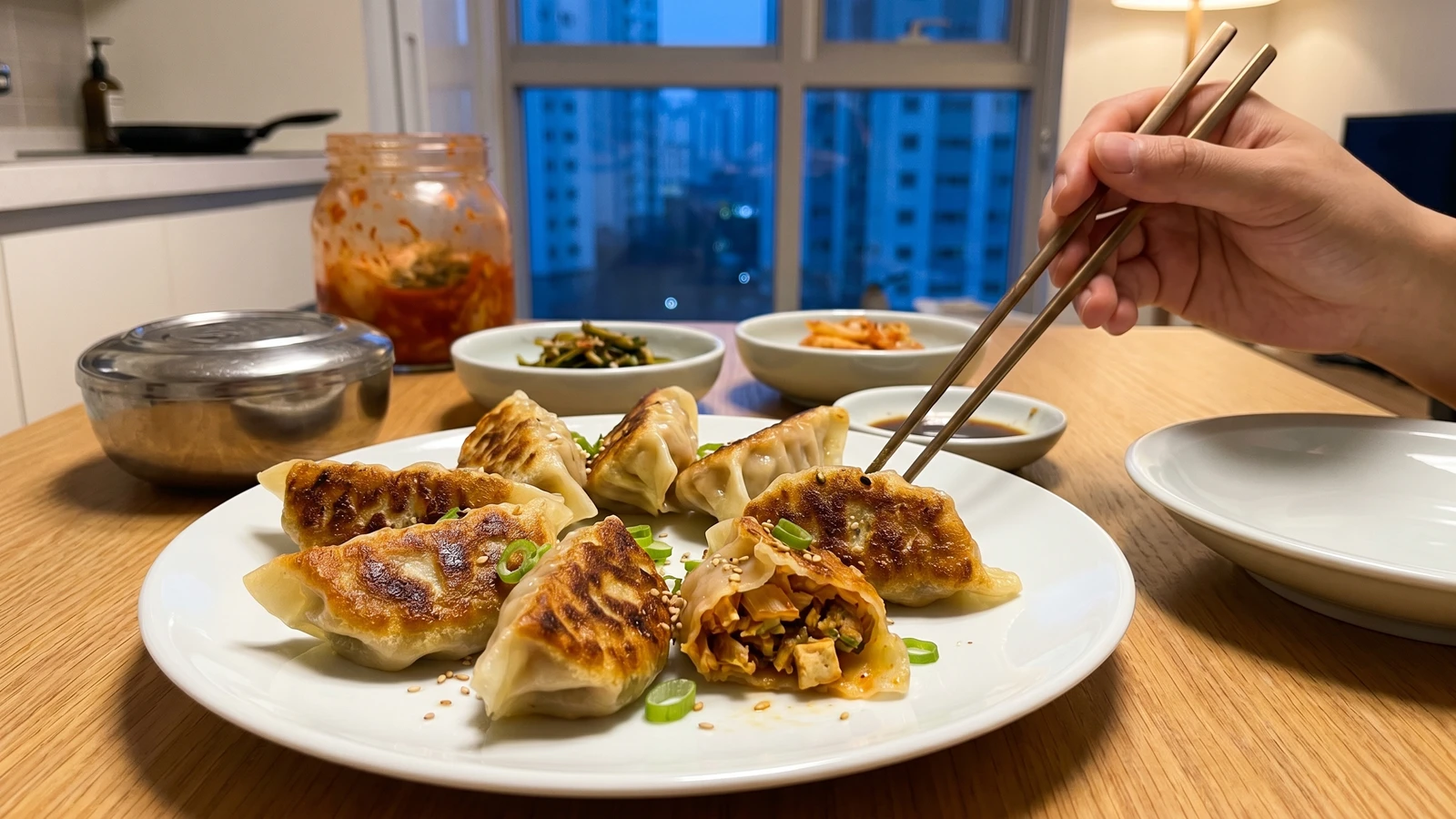 Kimchi-mandu (Kimchi Dumplings)