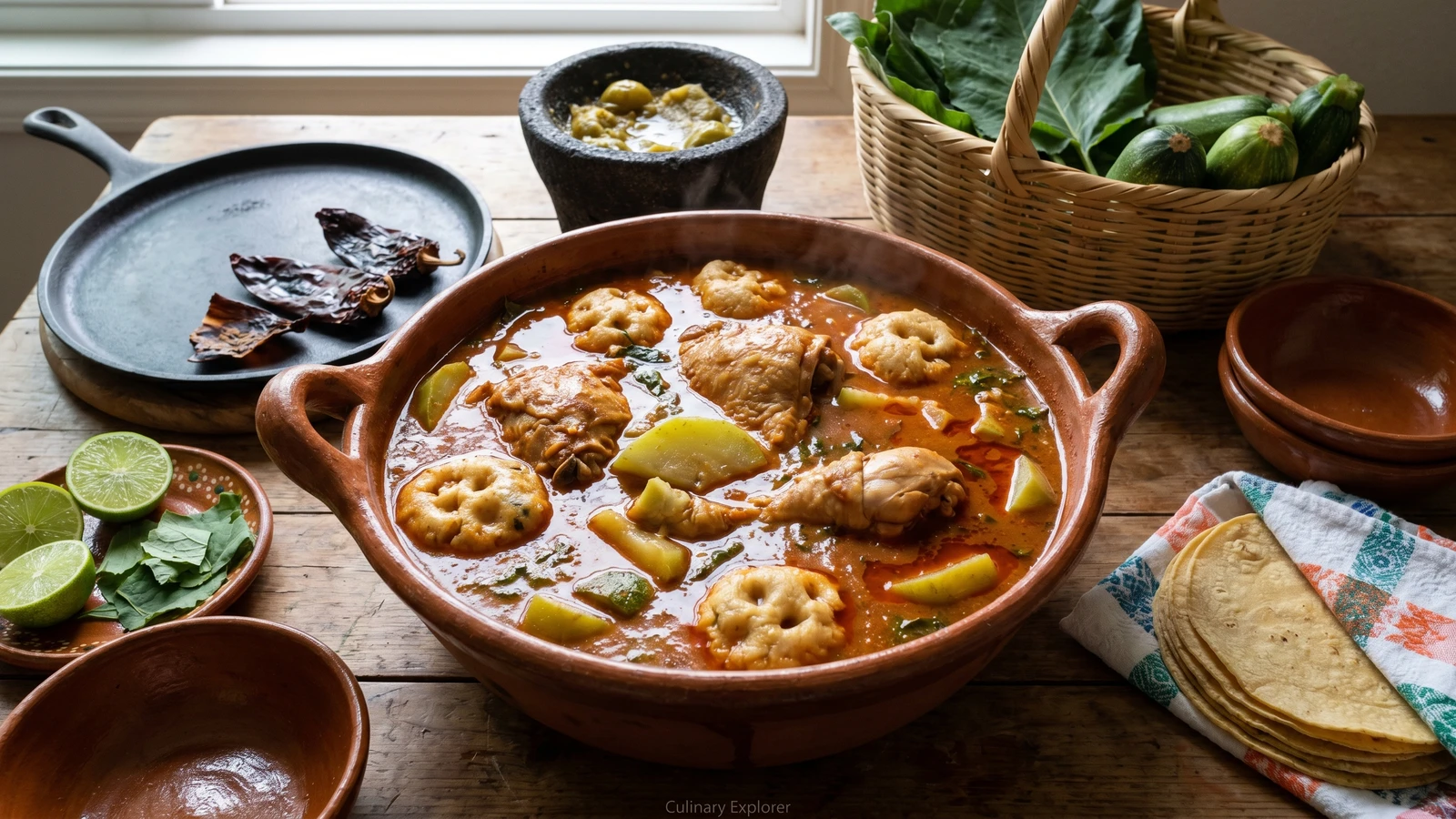 Veracruz Tesmole with Chochoyones