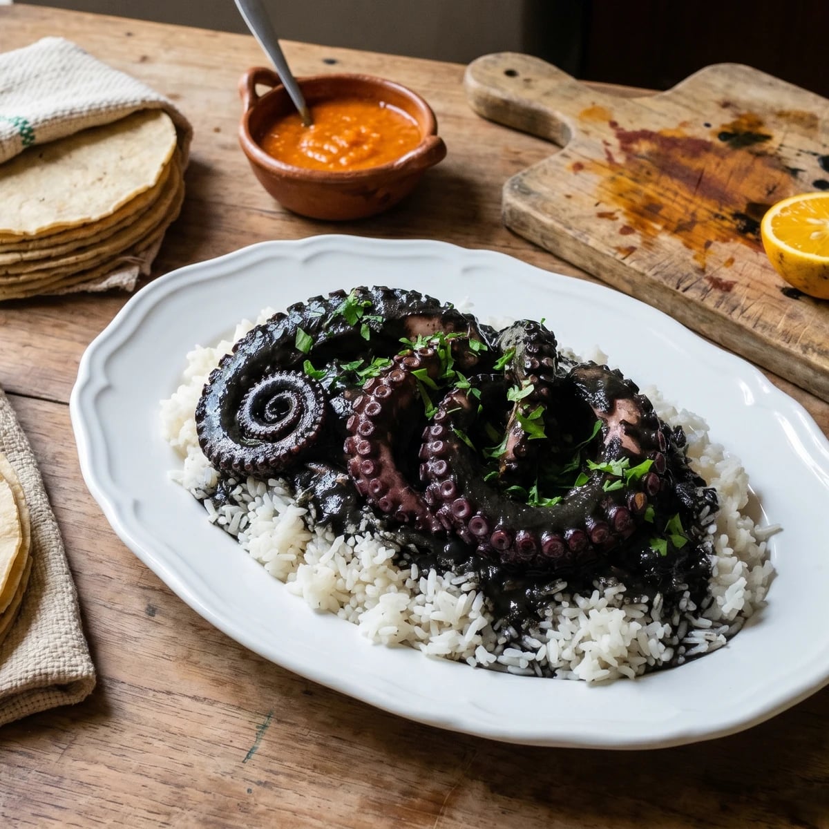 Pulpo en su Tinta Campechano