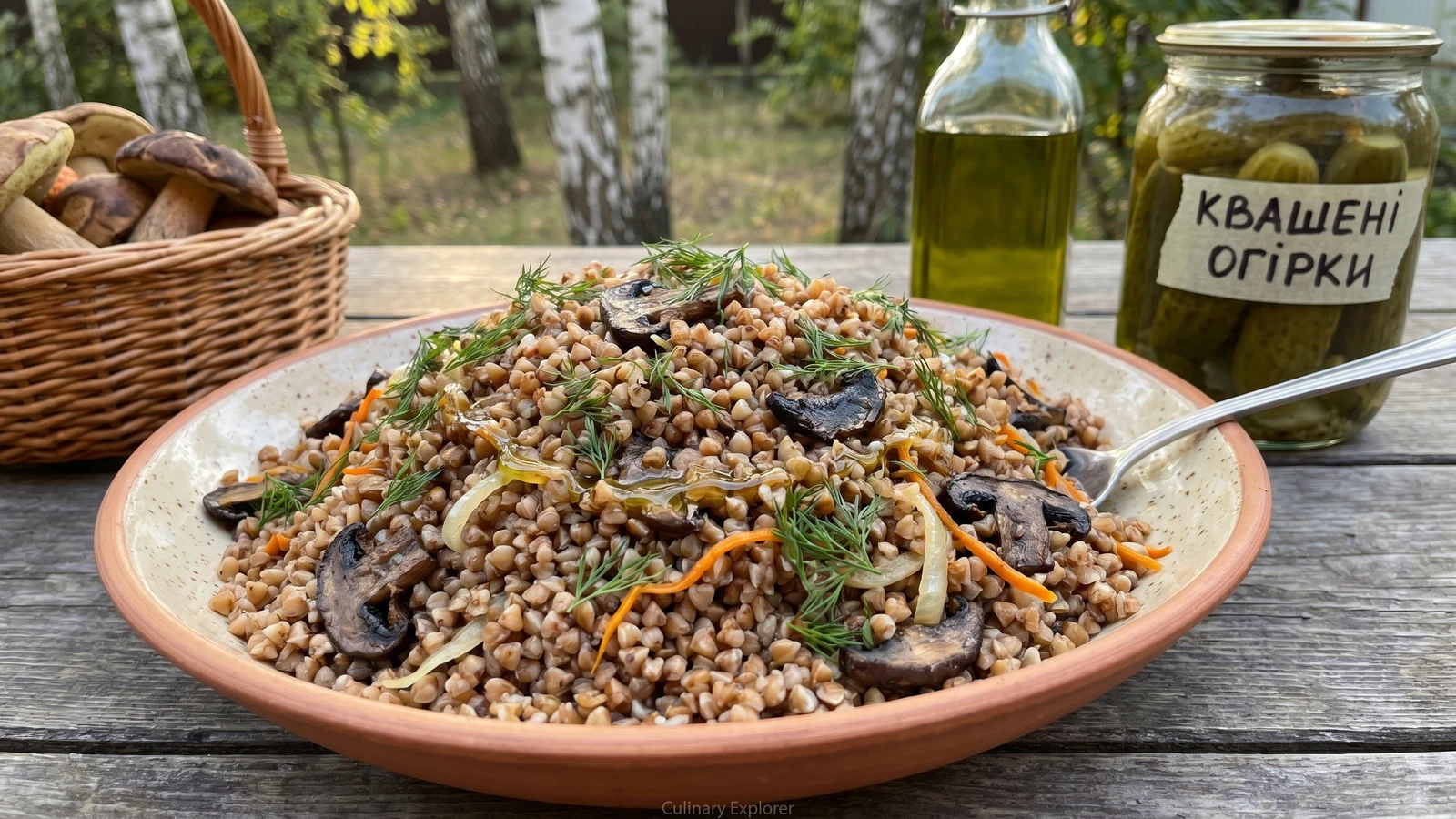 Hrechka z Hrybamy (гречка з грибами, mushroom buckwheat)