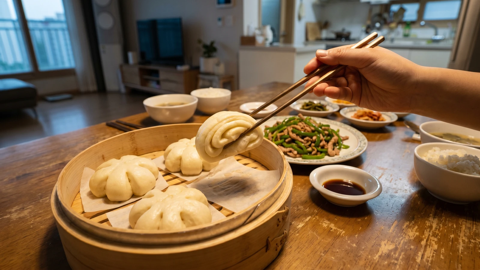 Kkotppang (Flower-Shaped Steamed Buns)