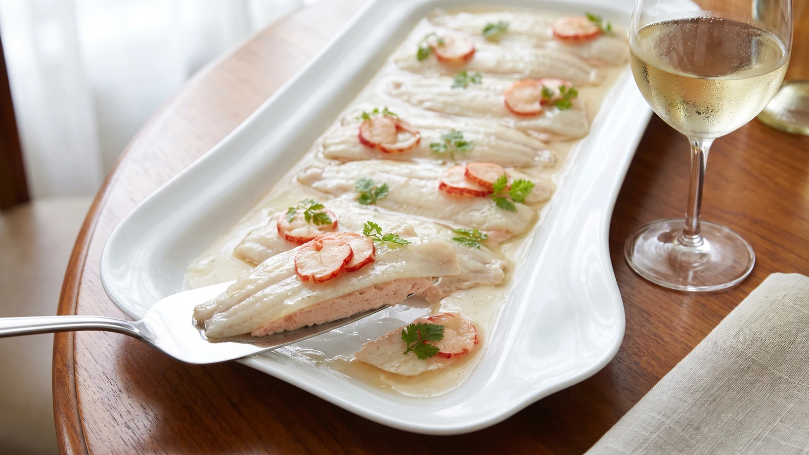 Filets de Soles Froids Dressés sur Mousses