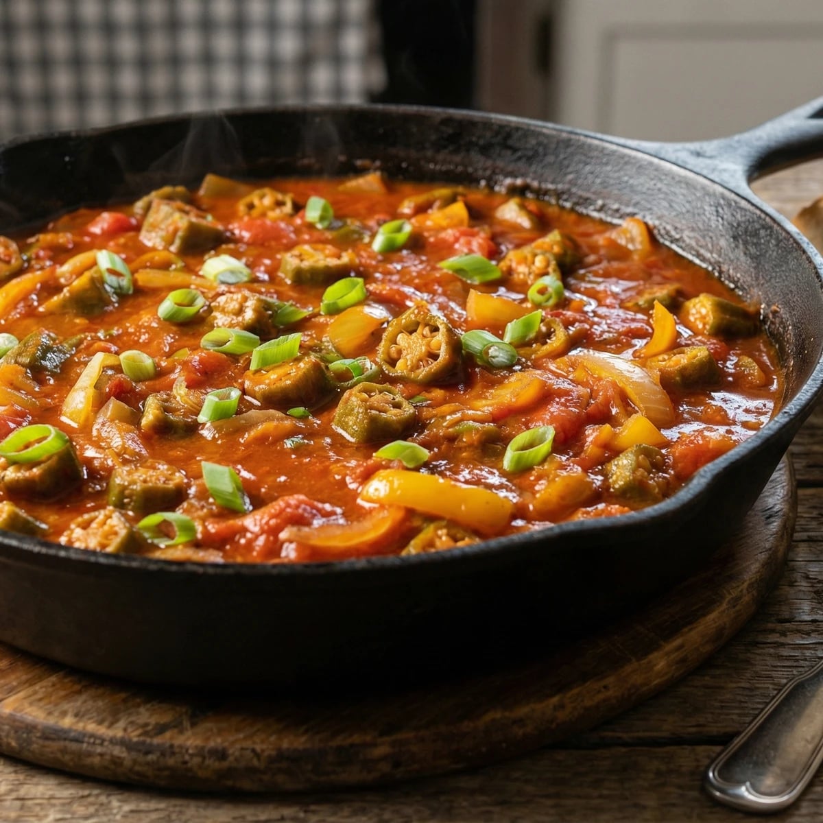 Smothered Okra with Tomatoes and Onions