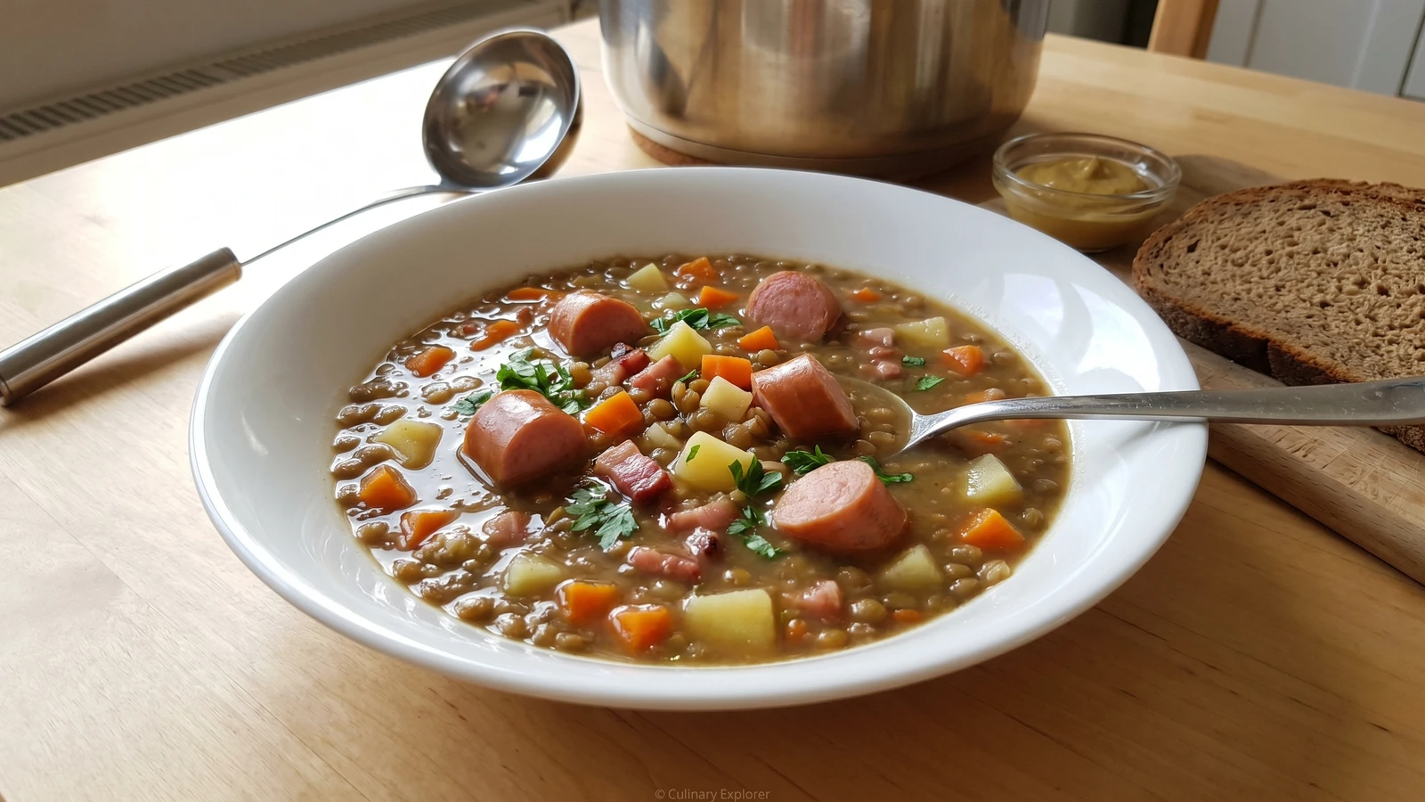Pfälzer Linseneintopf mit Wienerle