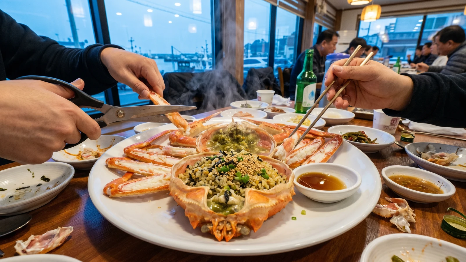 Daege-jjim (Steamed Snow Crab)