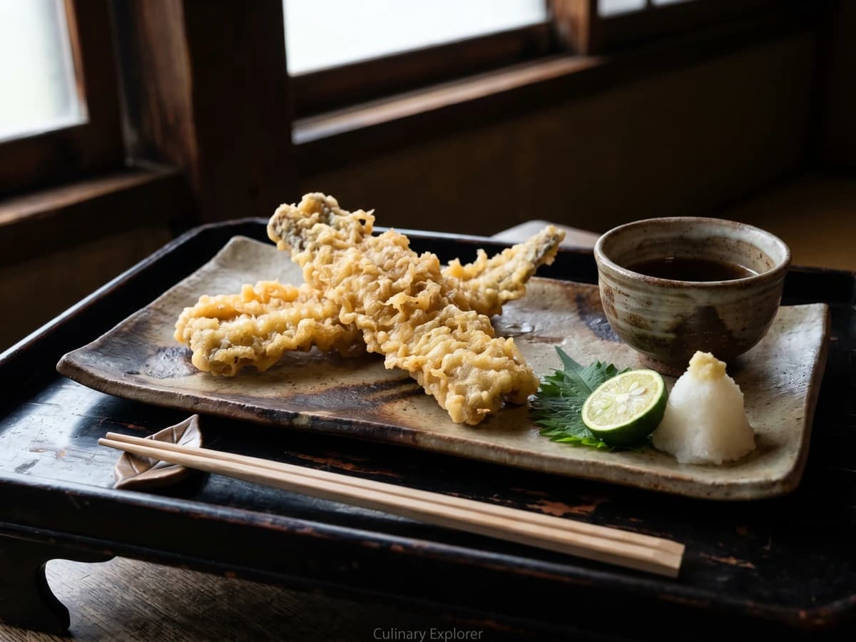 Anago no Tempura (穴子の天ぷら, sea eel tempura)